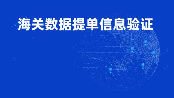 海关数据提单信息验证