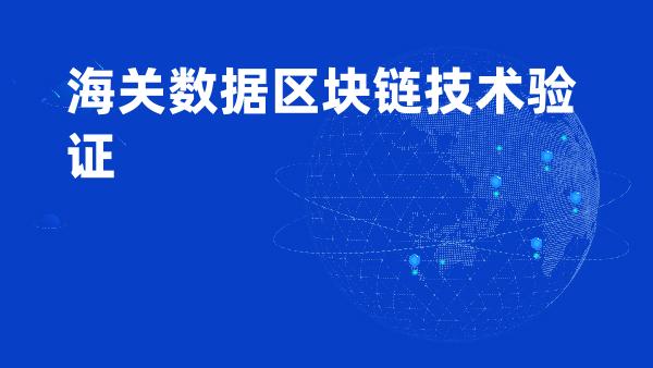 海关数据区块链技术验证