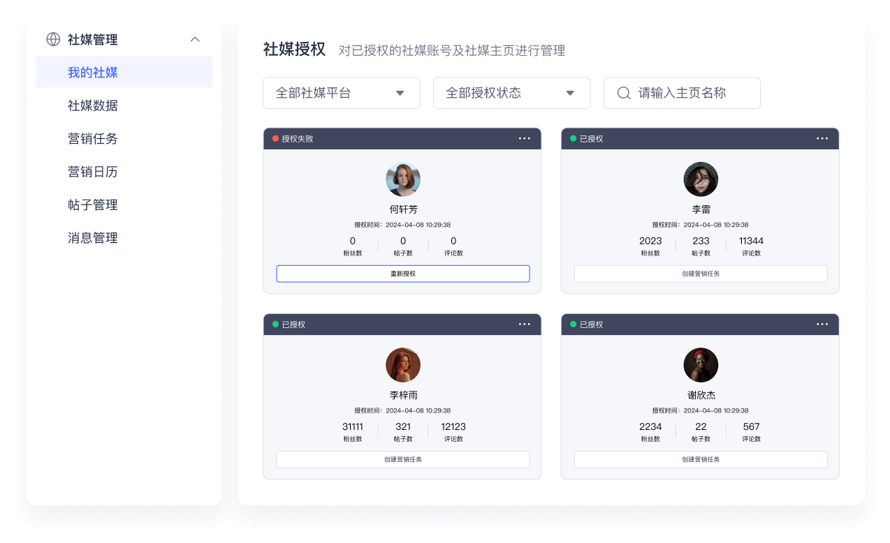打造社交媒体矩阵